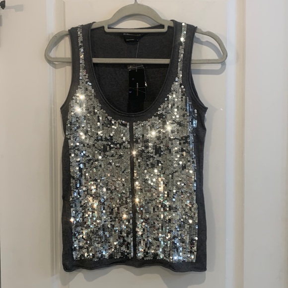 BCBGMaxAzria Tops - BCBGMaxAzria Silk/Cashmere Sequined Tank Top - NWT